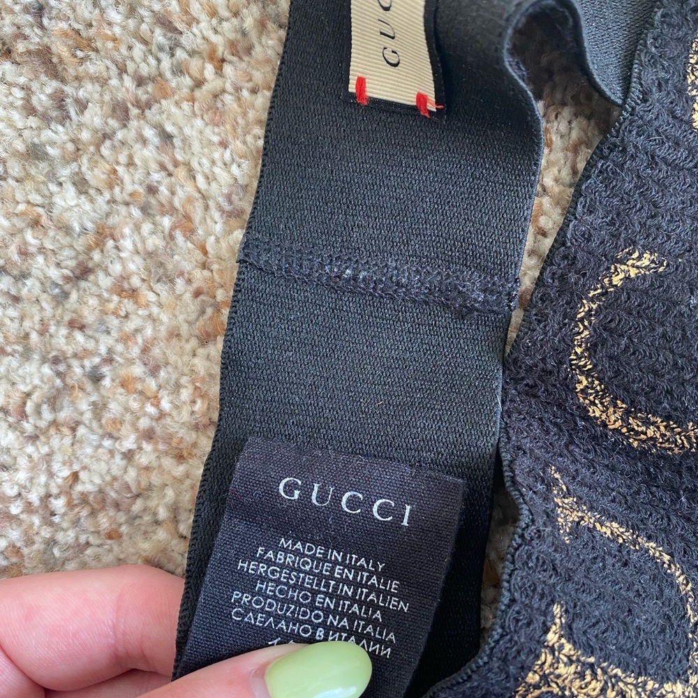 Unisex GUCCI black and gold headband! - Picture 5 of 5